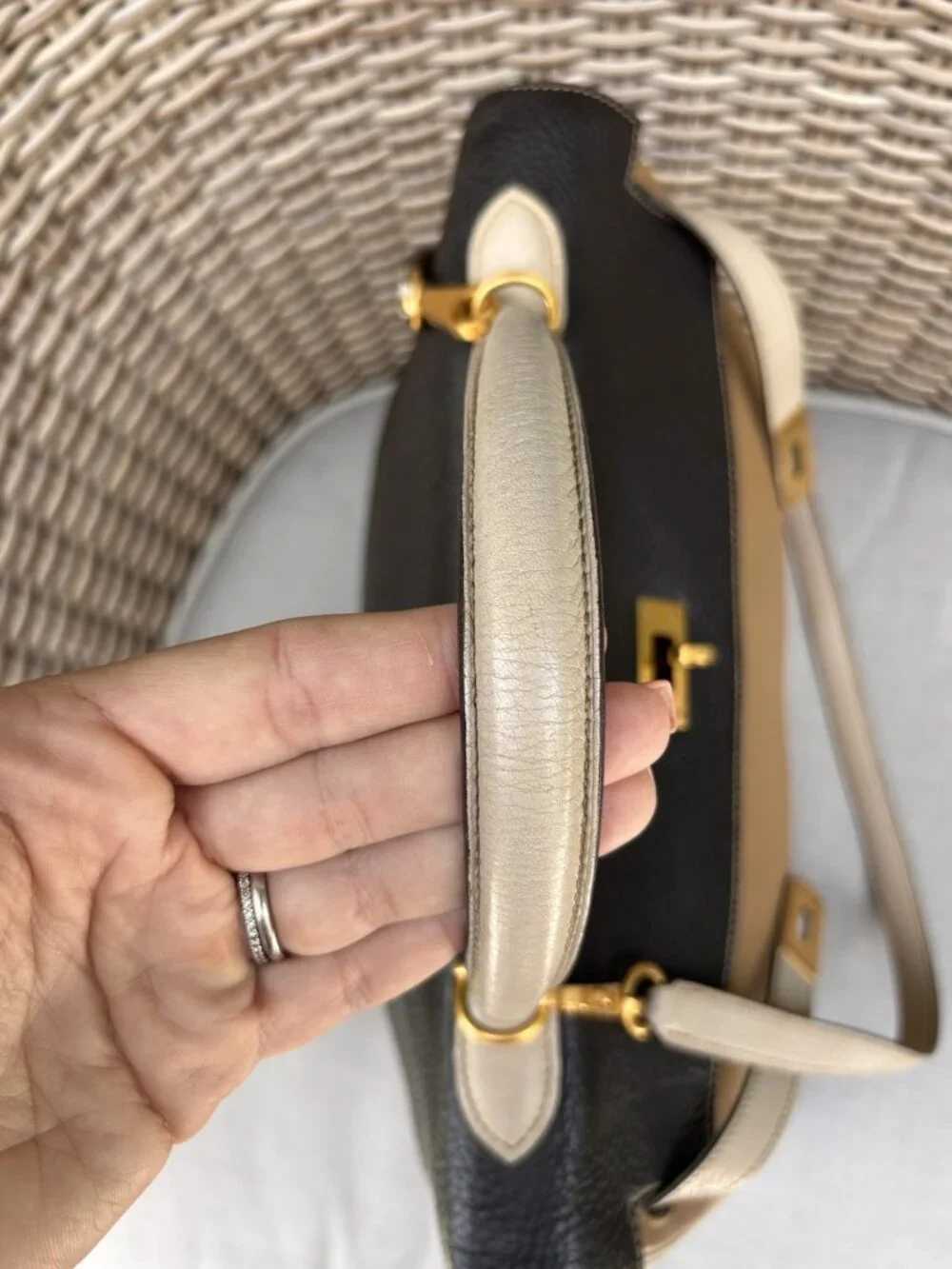 Authentic Limited Edition Hermes Tricolore Taurillon Clemence Kelly 32 Retourne - Picture 9 of 13